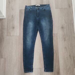 Bershka Women's Blue Skinny Jeans